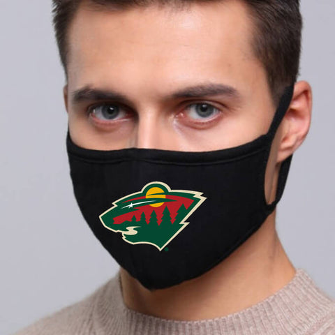 Minnesota Wild NHL Face Mask Cotton Guard Sheild 2pcs