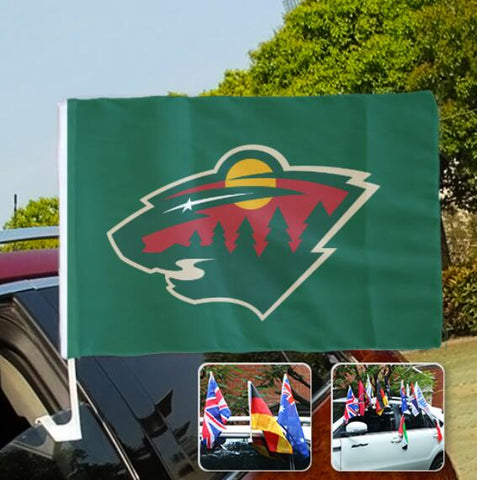 Minnesota Wild NHL Car Window Flag