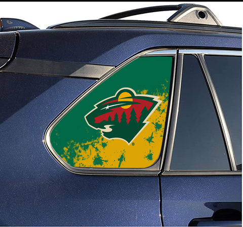 Minnesota Wild NHL Rear Side Quarter Window Vinyl Decal Stickers Fits Toyota Rav4