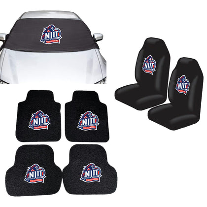 NJIT Highlanders NCAA Car Front Windshield Cover Seat Cover Floor Mats