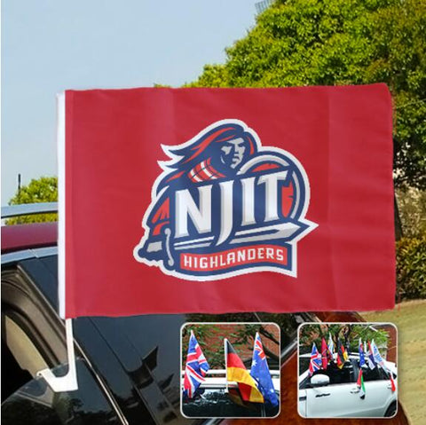 NJIT Highlanders NCAAB NCAAB Car Window Flag
