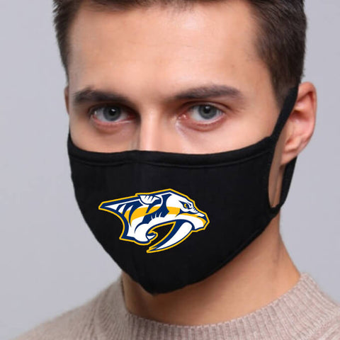 Nashville Predators NHL Face Mask Cotton Guard Sheild 2pcs