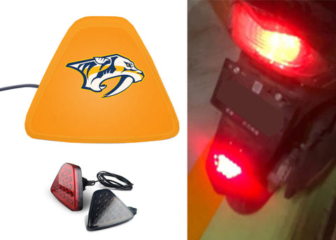 Nashville Predators NHL Car Motorcycle tail light LED brake flash Pilot rear