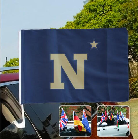 Navy Midshipmen NCAAB Car Window Flag