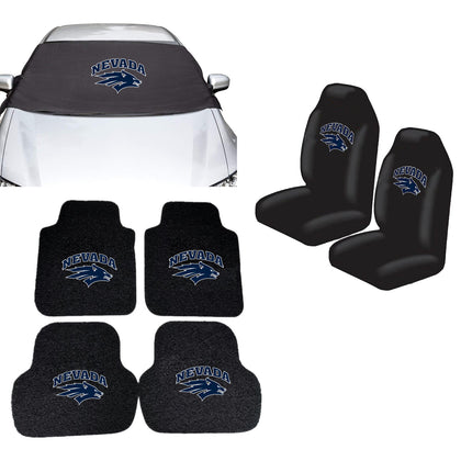Nevada Wolf Pack NCAA Car Front Windshield Cover Seat Cover Floor Mats