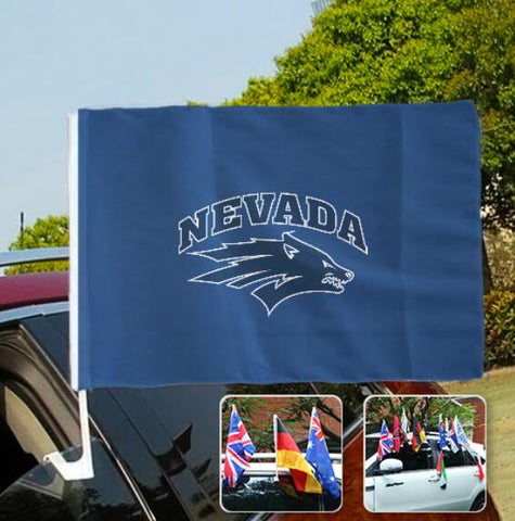 Nevada Wolf Pack NCAAB Car Window Flag