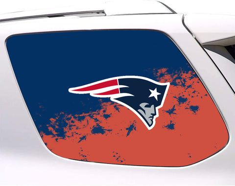 New England Patriots NFL Rear Side Quarter Window Vinyl Decal Stickers Fits Toyota 4Runner