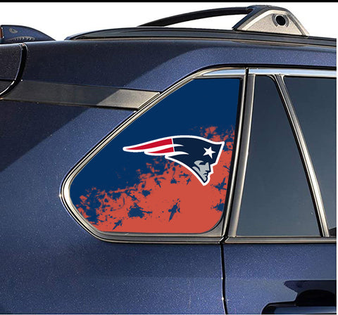 New England Patriots NFL Rear Side Quarter Window Vinyl Decal Stickers Fits Toyota Rav4