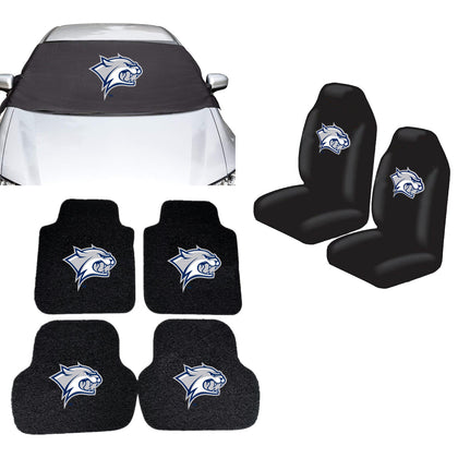 New Hampshire Wildcats NCAA Car Front Windshield Cover Seat Cover Floor Mats