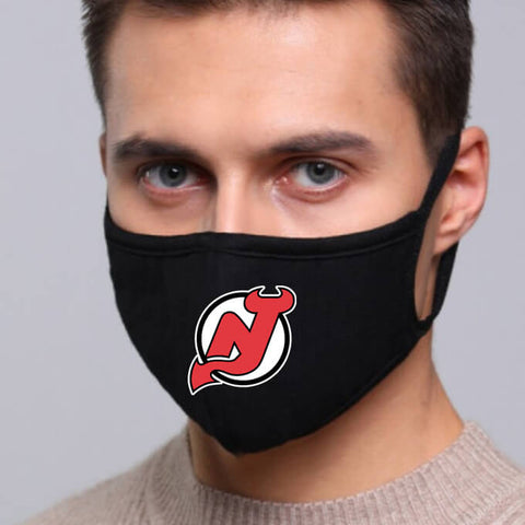 New Jersey Devils NHL Face Mask Cotton Guard Sheild 2pcs