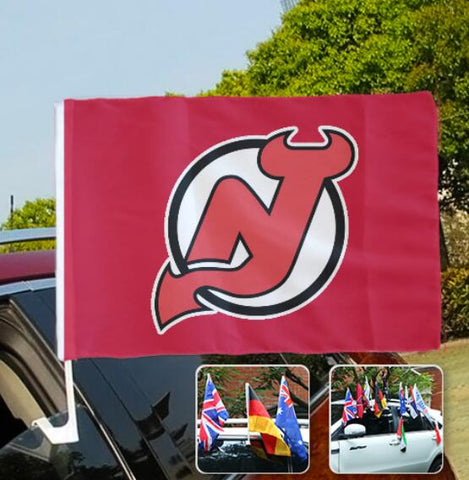 New Jersey Devils NHL Car Window Flag