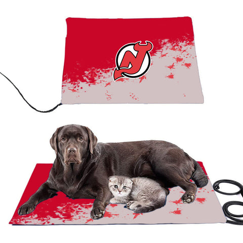 New Jersey Devils NHL Pet Heating Pad Constant Heated Mat