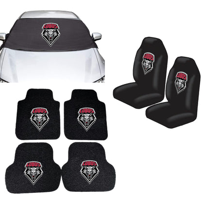New Mexico Lobos NCAA Car Front Windshield Cover Seat Cover Floor Mats