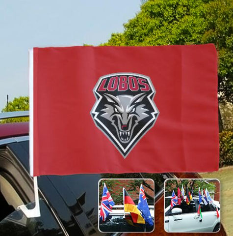 New Mexico Lobos NCAAB Car Window Flag