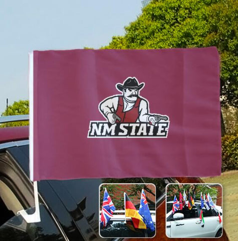 New Mexico State Aggies NCAAB Car Window Flag