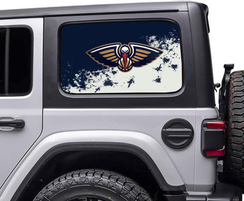 New Orleans Pelicans NBA Rear Side Quarter Window Vinyl Decal Stickers Fits Jeep Wrangler