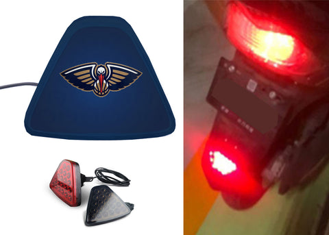 New Orleans Pelicans NBA Car Motorcycle tail light LED brake flash Pilot rear