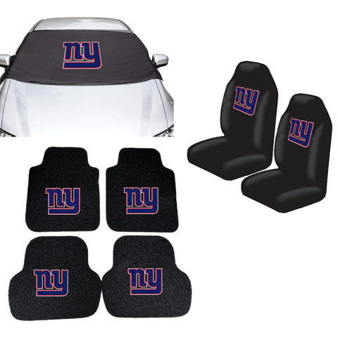New York Giants NFL Car Front Windshield Cover Seat Cover Floor Mats