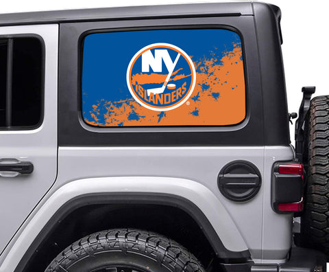 New York Islanders NHL Rear Side Quarter Window Vinyl Decal Stickers Fits Jeep Wrangler