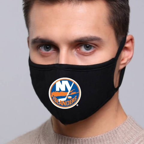 New York Islanders NHL Face Mask Cotton Guard Sheild 2pcs