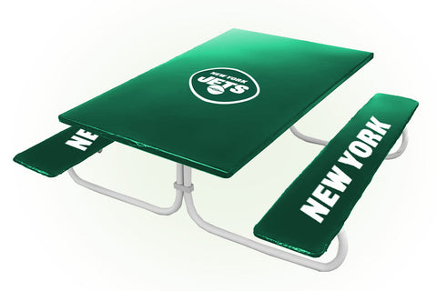New York Jets NFL Picnic Table Bench Chair Set Outdoor Cover