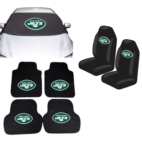 New York Jets NFL Car Front Windshield Cover Seat Cover Floor Mats