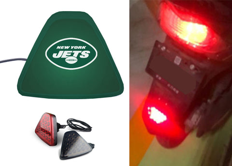 New York Jets NFL Car Motorcycle tail light LED brake flash Pilot rear