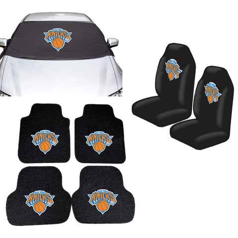 New York Knicks NBA Car Front Windshield Cover Seat Cover Floor Mats