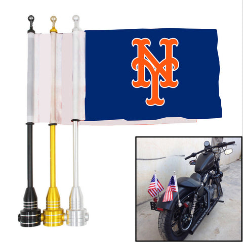 New York Mets MLB Motocycle Rack Pole Flag