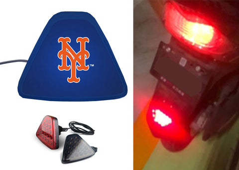 New York Mets MLB Car Motorcycle tail light LED brake flash Pilot rear