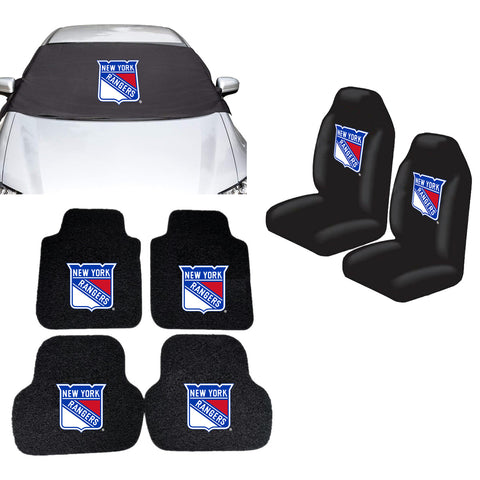 New York Rangers NHL Car Front Windshield Cover Seat Cover Floor Mats
