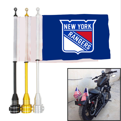 New York Rangers NHL Motocycle Rack Pole Flag