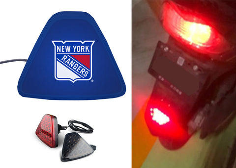 New York Rangers NHL Car Motorcycle tail light LED brake flash Pilot rear