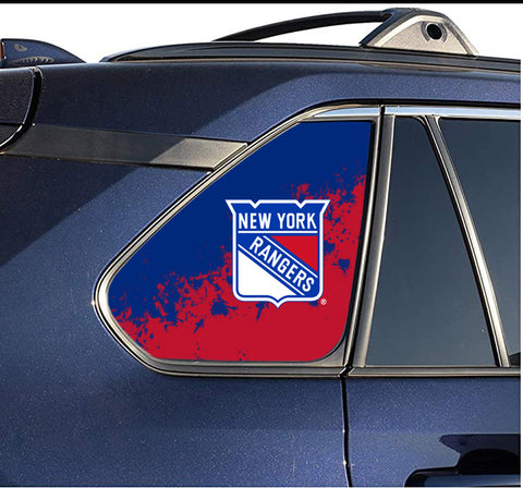 New York Rangers NHL Rear Side Quarter Window Vinyl Decal Stickers Fits Toyota Rav4