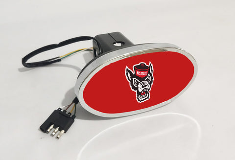 North Carolina State Wolfpack NCAA Hitch Cover LED Brake Light for Trailer