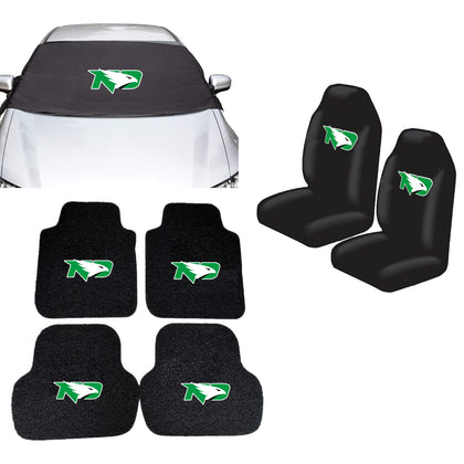 North Dakota Fighting Hawks NCAA Car Front Windshield Cover Seat Cover Floor Mats