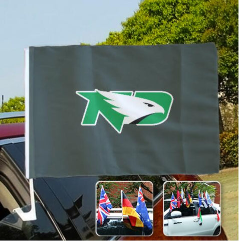 North Dakota Fighting Hawks NCAAB Car Window Flag