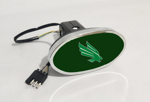 North Texas Mean Green NCAA Hitch Cover LED Brake Light for Trailer