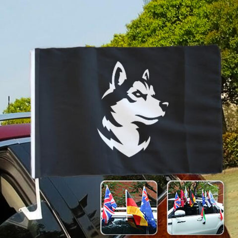 Northeastern Huskies NCAAB Car Window Flag