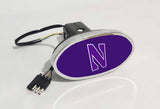 Northwestern Wildcats NCAA Hitch Cover LED Brake Light for Trailer