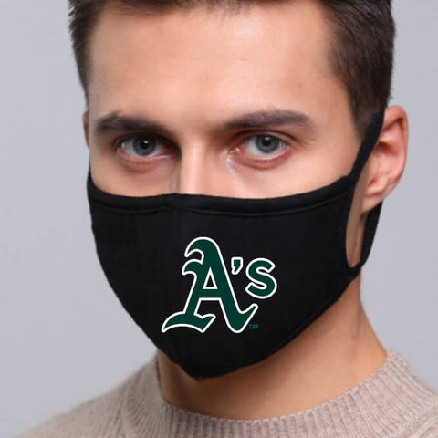 Oakland Athletics MLB Face Mask Cotton Guard Sheild 2pcs