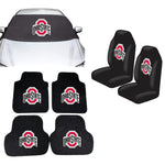 Ohio State Buckeyes NCAA Car Front Windshield Cover Seat Cover Floor Mats