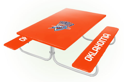 Oklahoma City Thunder NBA Picnic Table Bench Chair Set Outdoor Cover