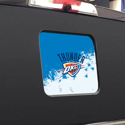 Oklahoma City Thunder NBA Rear Back Middle Window Vinyl Decal Stickers Fits Dodge Ram GMC Chevy Tacoma Ford