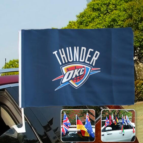 Oklahoma City Thunder NBA Car Window Flag