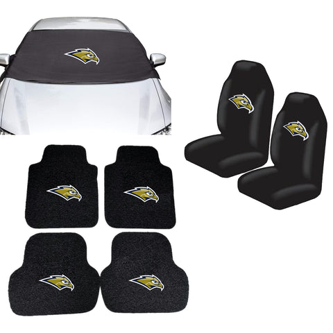 Oral Roberts Golden Eagles NCAA Car Front Windshield Cover Seat Cover Floor Mats