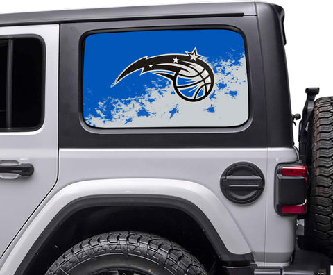 Orlando Magic NBA Rear Side Quarter Window Vinyl Decal Stickers Fits Jeep Wrangler