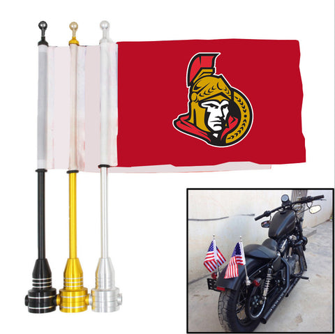 Ottawa Senators NHL Motocycle Rack Pole Flag