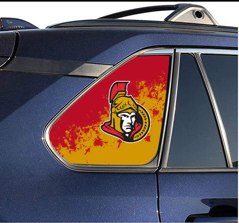 Ottawa Senators NHL Rear Side Quarter Window Vinyl Decal Stickers Fits Toyota Rav4
