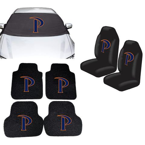 Pepperdine Waves NCAA Car Front Windshield Cover Seat Cover Floor Mats